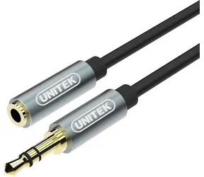 Unitek Y-C932ABK silber / Verlängerungskabel / 3,5 mm Klinkenstecker / 1 m