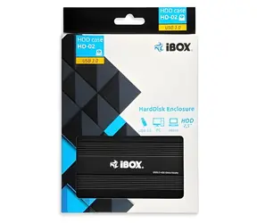 ibox HD-02 schwarz / Externes Gehäuse für 2,5"-Festplatten / SATA / USB 3.2 Gen 1