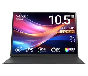 10,5" Minix SF10T schwarzer tragbarer Monitor / IPS / Full HD / Touchscreen / USB-C