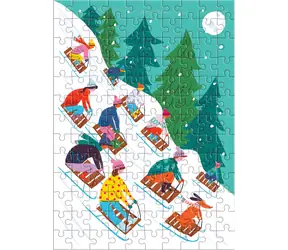 Galison Puzzle Schlittenfahren / 130 Teile