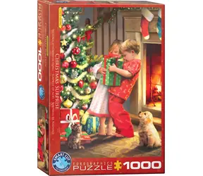 EUROGRAPHICS Puzzle Weihnachtsüberraschung / 1000 Teile / ungewöhnliche Teileformen / 48 × 68 cm