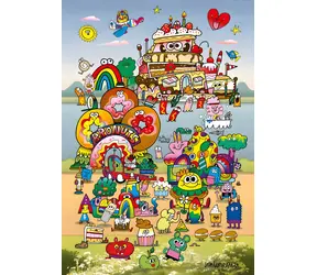 HEYE Puzzle auf Reisen: Jon Burgerman / 500 Teile / 35 x 50 cm
