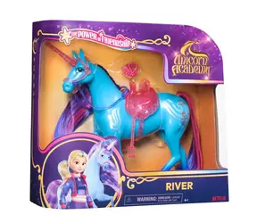 SPINMASTER Unicorn Academy River Kämm-Einhorn / Für Puppen bis 24 cm / Höhe 28 cm / Inklusive Bürste