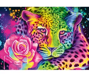 Schmidt Puzzle Neon: Leopard / 1000 Teile