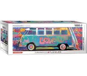 EUROGRAPHICS Panorama-Puzzle „Bunter Volkswagen“ / 1000 Teile / 99 x 33 cm