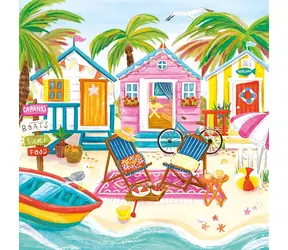 MAGNOLIA Puzzle Strandhütten / 1023 Teile / 60 x 60 cm