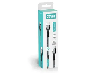 Colorway Grau / Datenkabel / USB-C - USB-C / PD 65 W (3 A) / 1 m