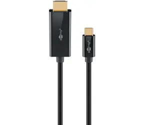 Goobay USB-C - HDMI-Kabel schwarz / Adapterkabel / 4K 60Hz / 1 m