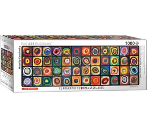 EUROGRAPHICS Panoramapuzzle: Farbenfrohes Quadrat-Lernen / 1000 Teile / 99 x 33 cm