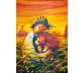MAGNOLIA Puzzle Vogelscheuchenfamilie / 1000 Teile / 48 x 68 cm