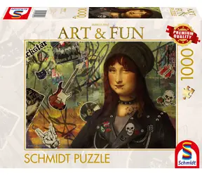 Schmidt Puzzle Kunst & Spaß: Mona Lisa 2024 / 1000 Teile / 69,3 x 49,3 cm