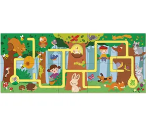 DODO Puzzle-Labyrinth Waldweg / 10 Teile / 54 x 22 cm