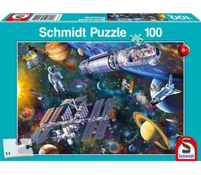 Schmidt Puzzle Weltraumspaß / 100 Teile / 36,1 × 24,3 cm
