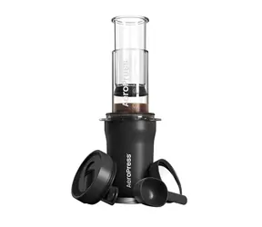 AeroPress Go PLUS schwarz / Manuelle Kaffeemaschine / Thermosbecher 473 ml / Gemahlener Kaffee