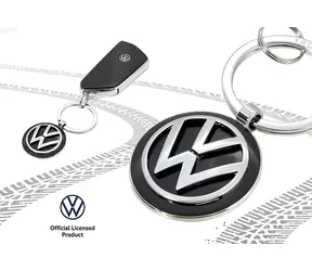 Troika Schlüsselanhänger Volkswagen silber / Schlüsselanhänger / Metall / lizenziertes VW-Design