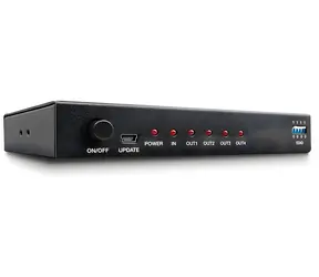 Lindy HDMI-Hub mit 4 Anschlüssen, schwarz / HDMI-Hub / 4K 30Hz / 3D / 1x Eingang, 4X HDMI-Ausgänge