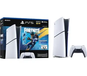 Sony PlayStation 5 Slim Digital Edition weiß / Spielkonsole / Fortnite Blooming Chaos Bundle / SSD / AMD RYZEN Zen 2