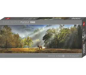 HEYE Panorama-Puzzle „Morgengrüße“ / 1000 Teile / 94 × 33 cm