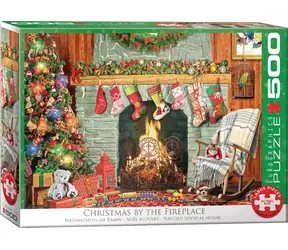 EUROGRAPHICS Puzzle Weihnachten am Kamin XL / 500 Teile / extra große Teile / 68 × 49 cm