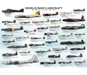 EUROGRAPHICS Puzzle Flugzeuge des Zweiten Weltkriegs / 1000 Teile / 67,6 × 48,9 cm