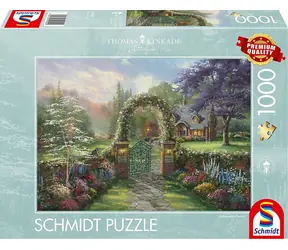 Schmidt Puzzle Cottage mit Kolibris / 1000 Teile