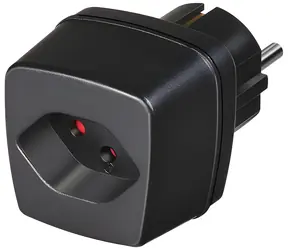 Brennenstuhl Reiseadapter D-CH schwarz / Reiseadapter / 10 A / 230 V / geerdet