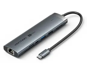 Vention TGVHB / Dockingstation / 9-in-1 USB-C / LAN RJ-45 / USB-C PD 100W / SD/TF-Kartenleser / 2x USB-A 3.0