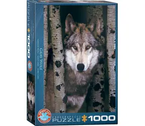 EUROGRAPHICS Puzzle Grauer Wolf / 1000 Teile / 48,89 x 67,63 cm