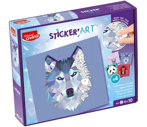 Maped Kreatives Sticker-Kunstset / Origami / 4 Pappkarten / 5 Stickerbögen