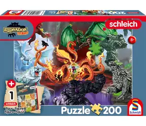 Schmidt Puzzle Eldrador: Böse Kreaturen / 200 Teile + Schleich Figur / 43,2 x 29,1 cm