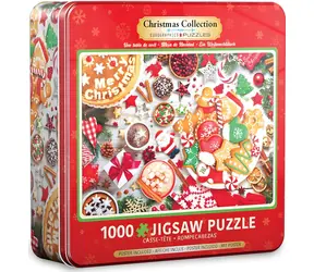 EUROGRAPHICS Weihnachtspuzzle in der Metalldose / 1000 Teile / 67,6 × 48,9 cm