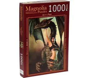MAGNOLIA Puzzle Mädchen mit Drache / 1000 Teile / 48 x 68 cm