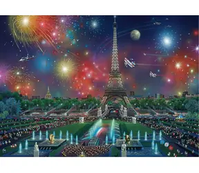 Schmidt Puzzle Feuerwerk über dem Eiffelturm / 1000 Teile / ab 12 Jahren