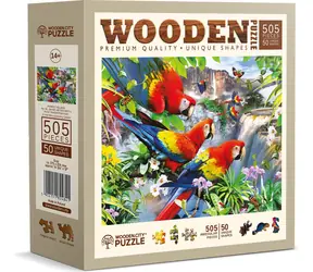 Wooden City Holzpuzzle Papageieninsel 2in1 / 505 Teile