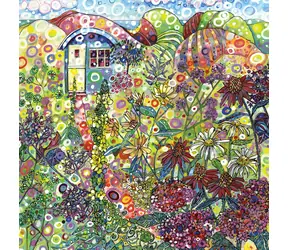 GRAPHICS Quadratisches Puzzle Blaues Häuschen / 1000 Teile / 63,5 x 63,5 cm