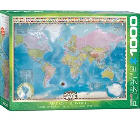 EUROGRAPHICS Puzzle Weltkarte / 1000 Teile / 67,63 x 48,89 cm