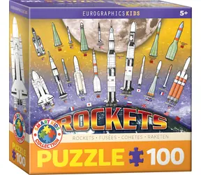 EUROGRAPHICS Puzzle Internationale Weltraumraketen / 100 Teile / 33 x 48,3 cm