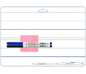 Centropen A4 doppelseitige abwischbare Tafel / Abwischbare Tafel / 2x Marker / Stoff / A4