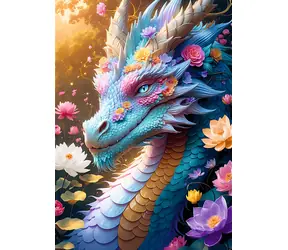 Trefl Puzzle Bunter Drache / 1000 Teile / 48 x 68,3 cm