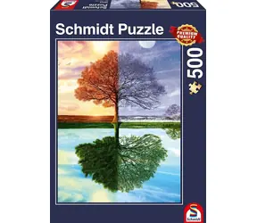 Schmidt Puzzle Baum der vier Jahreszeiten / 500 Teile / 34,1 x 48,1 cm