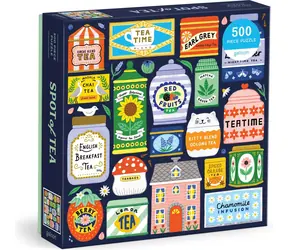 Galison Quadratisches Puzzle Teekollektion / 500 Teile / 51 × 51 cm