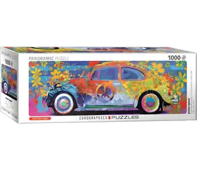 EUROGRAPHICS Panorama-Puzzle „Bunter Volkswagen Käfer“ / 1000 Teile / 99 x 33 cm