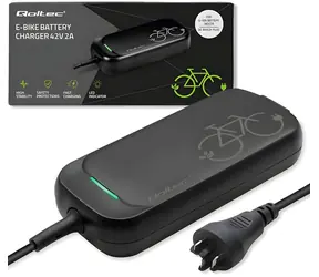 Qoltec Charger Pro für BOSCH E-Bikes / Ladegerät für E-Bikes / 36 V / 42 V / 2 A / + Stromkabel