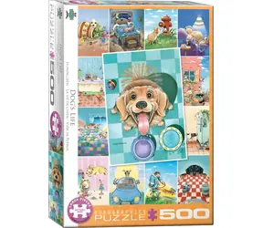 EUROGRAPHICS Puzzle Ein Hundeleben XL / 500 Teile / 48,89 × 67,63 cm