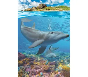 EUROGRAPHICS Puzzle „Rettet unseren Planet“: Delfine XL / 250 Teile / extra große Teile / 33 x 48 cm
