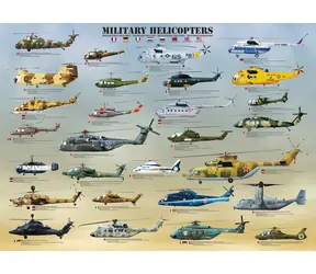 EUROGRAPHICS Puzzle Militärhubschrauber XL / 500 Teile / extra große Teile / 68 × 49 cm