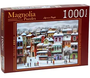 MAGNOLIA Puzzle Schnee in der Altstadt von Tiflis / 1000 Teile / 68 x 48 cm