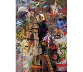HEYE Puzzle Bücherwurm / 1000 Teile / 50 x 70 cm