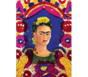 EUROGRAPHICS Puzzle Porträt von Frida Kahlo im Rahmen / 1000 Teile / 68 × 48 cm