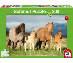 Schmidt Puzzle Pferdefamilie / 200 Teile / 43,2 × 29,1 cm